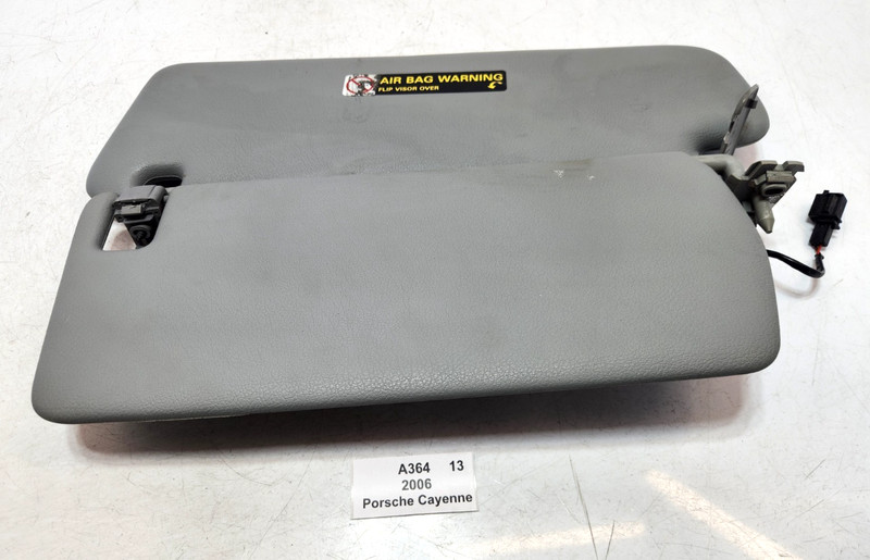 ✅ 2006 OEM Porsche Cayenne 955 Front Right Passenger Sunvisor Sun Visor Gray*