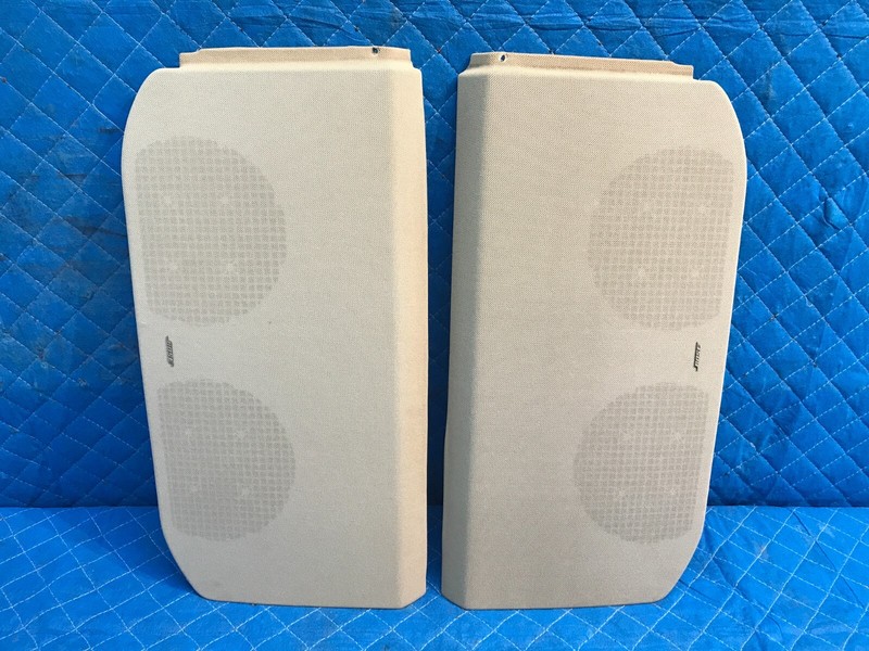 1992-1999 MERCEDES S500 W140 REAR LEFT RIGHT SPEAKER COVERS TRIMS PAIR OEM Beige