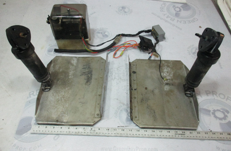 Bennett V351 Marine Boat 11 3/4" x 9" Hydraulic Stainless Trim Tabs & Pump