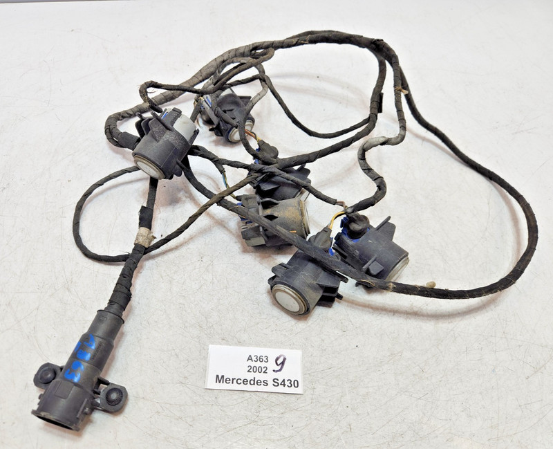 ✅ 00-09 OEM Mercedes W220 S430 Front Bumper Parking PDC Sensors Harness Silver