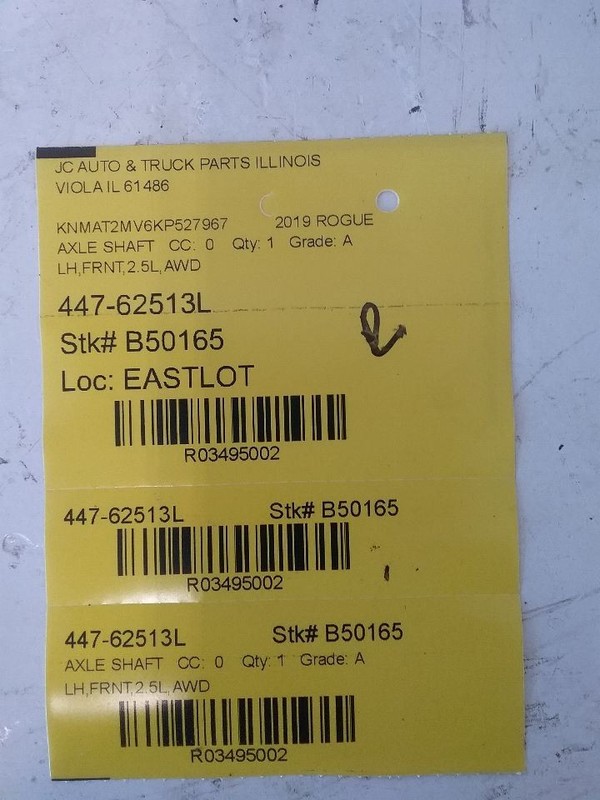 Driver Axle Shaft Front Axle 2.5L VIN K 1st Digit Fits 16-17 19-20 ROGUE 3495002