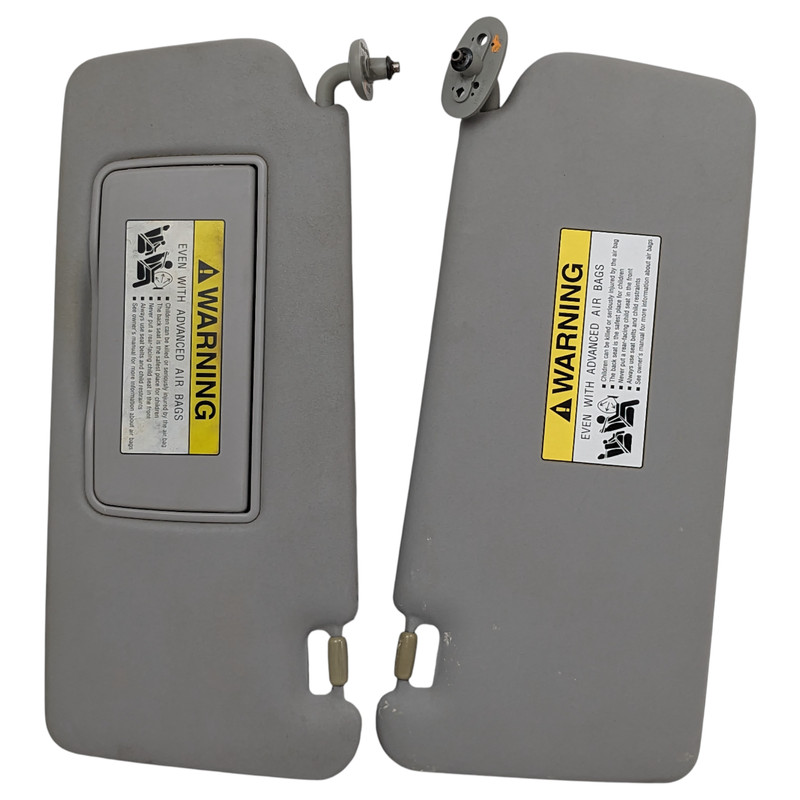 2007-2008 Honda FIT Sun Visors Pair Passenger Driver Side OEM GRAY Vinyl