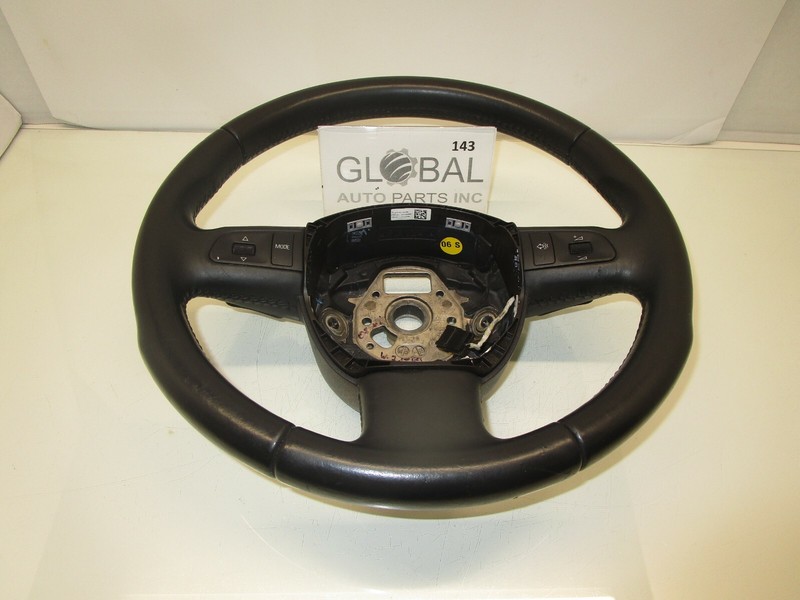 07-10 AUDI A8 QUATTRO STEERING DRIVER WHEEL BLACK OEM