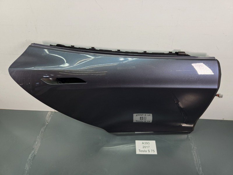 ✅ 16-20 OEM Tesla Model S Rear Right Passenger Door Shell Panel Gray PMNG *