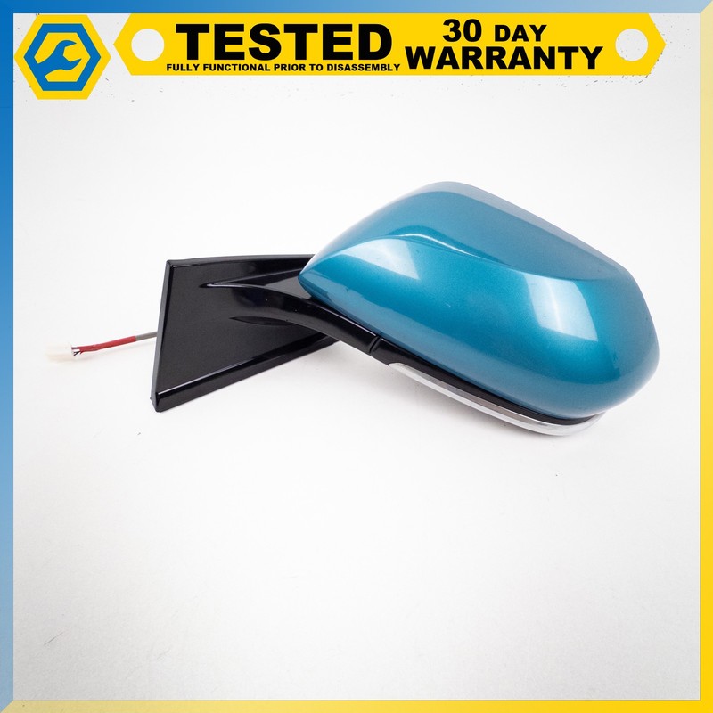 17-18 Toyota Prius Prime FRONT LEFT DRIVER SIDE REAR VIEW DOOR MIRROR Blue OEM