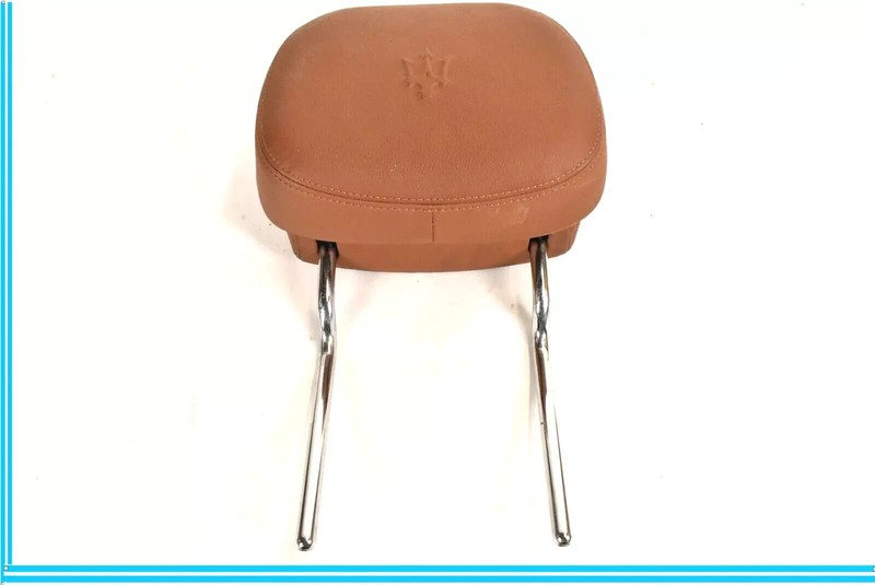 14-17 Maserati Ghibli Front Left / Right Side Seat Headrest Head Rest Brown OEM