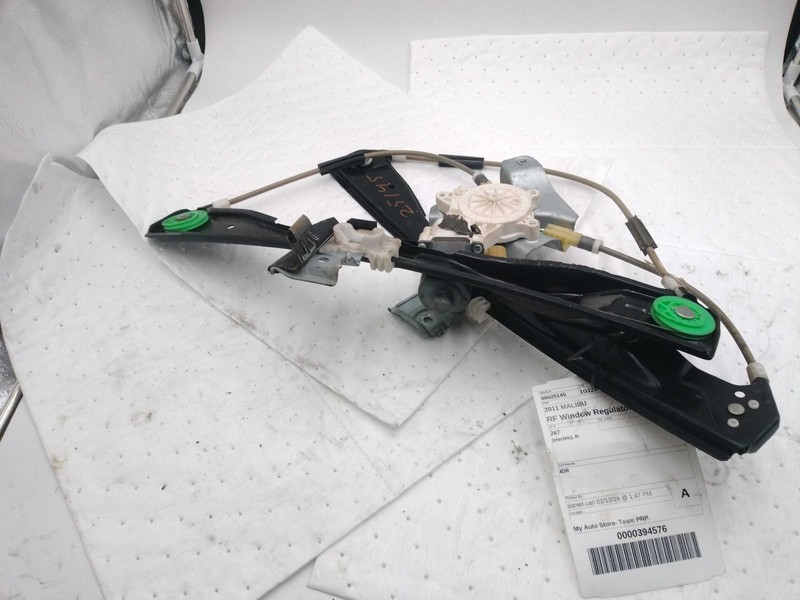 2011 Chevrolet Malibu Front Right Window Regulator Grey 127K Miles Used