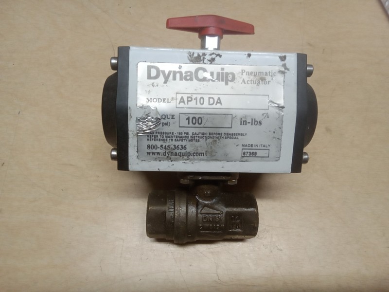 DynaQuip AP10DA Pneumatic Actuator 100 In-lbs 80psi