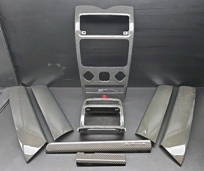 2003-2008 OEM Maserati Quattroporte M139 Front Dashboard Carbon Fiber Trim SET
