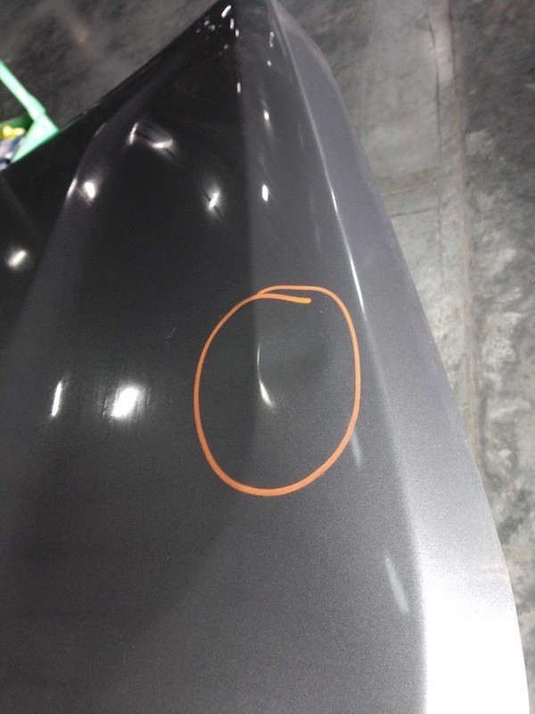 2018 GMC Terrain OEM Grey Hood Panel with Small Dent - Used Condition
