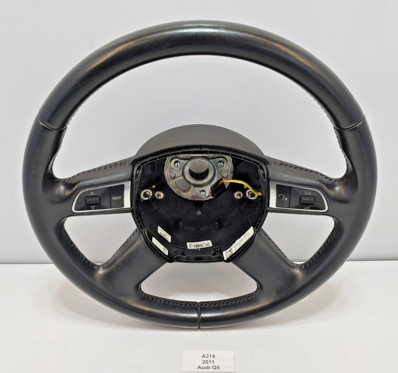 ✅ 2009-2012 OEM Audi Q5 Left Driver Steering Wheel Leather Black W/ Switches