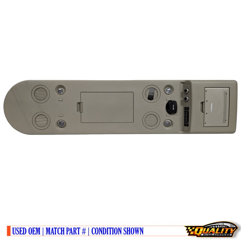 2004-2009 Nissan Qx56 Armada Rear Upper Overhead Console With Tv Screen Tan OEM