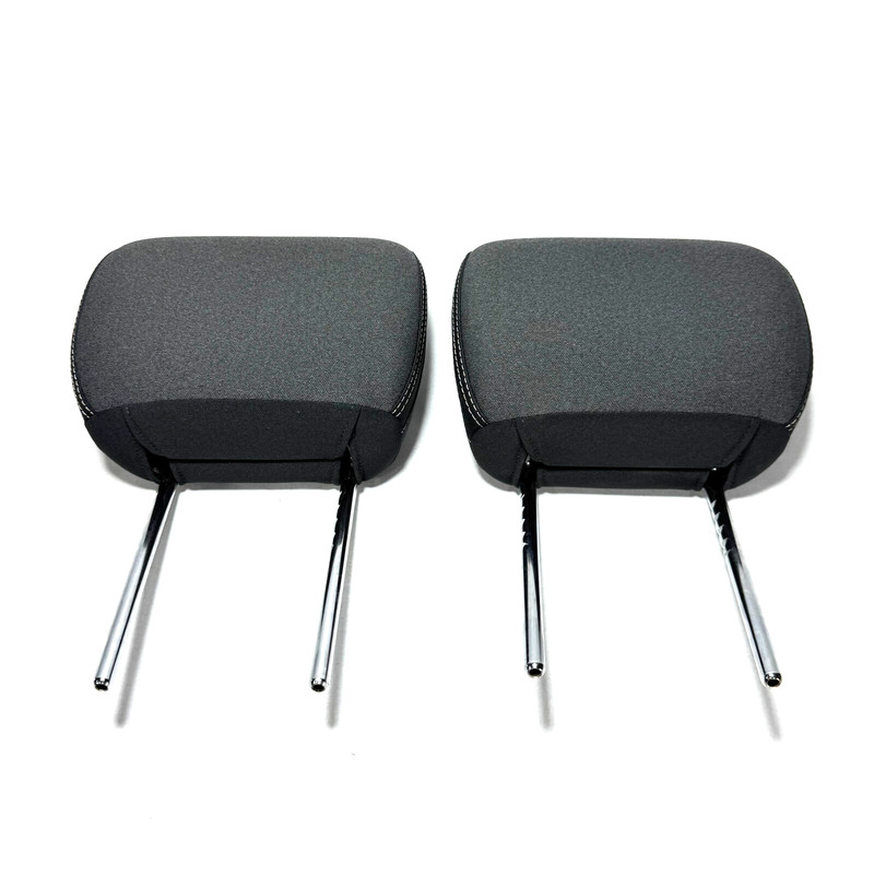 📌2019-2025 RAM 1500 FRONT RIGHT & LEFT SIDE HEADREST SET GRAY CLOTH 5TH GEN OEM