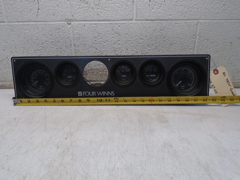 O1 Four Winns Medallion Marine Gauge Cluster Panel MPH Fuel Temp Oil RPM