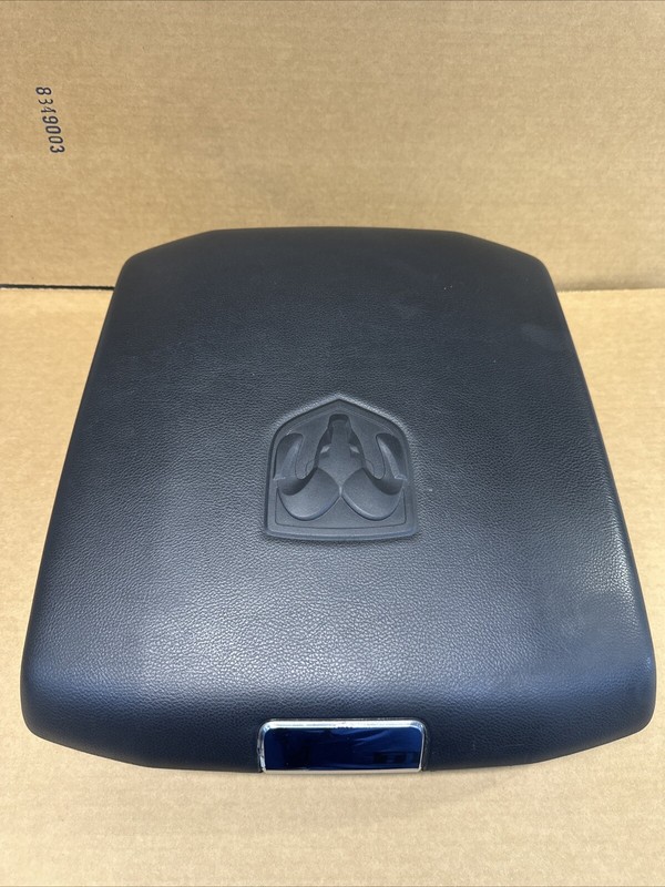 2009-2012 DODGE RAM FULL THROUGH FLOOR CENTER CONSOLE LID ARMREST BLACK OEM