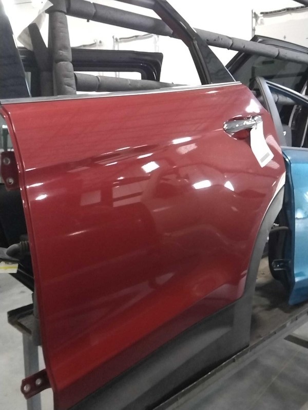 2016 Hyundai Santa Fe Left Rear Door Red 4DR SUV Used OEM Part 461084