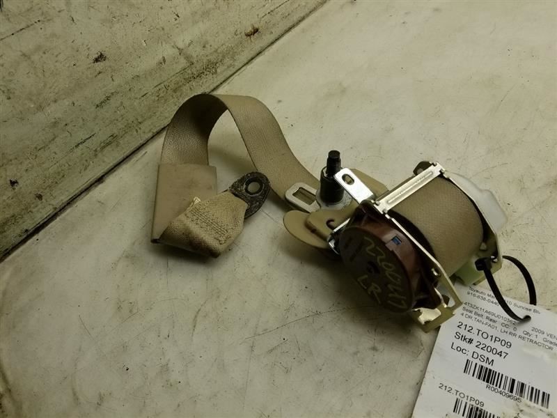 2009 TOYOTA VENZA DRIVER SIDE REAR SEAT BELT ASSEMBLY