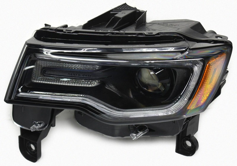 OEM Left Driver Bi-Xenon Headlamp For Jeep Grand Cherokee Black bezel 68426873AD