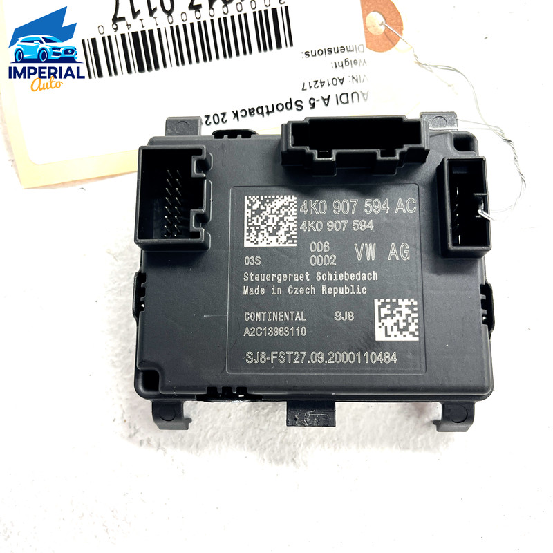 2018-2023 AUDI A5 SPORTBACK PANORAMIC SUN ROOF SUNROOF WINDOW CONTROL MODULE OEM
