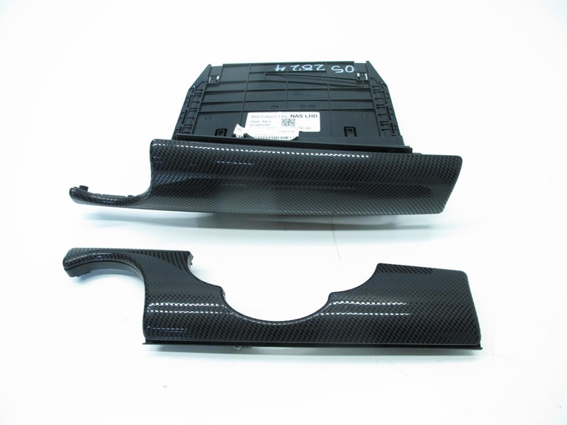07-15 MINI COOPER S R56 HATCHBACK WAGON CARBON DASH TRIM GLOVE BOX COVER OEM 052