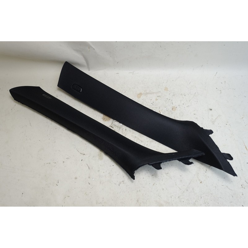 14-18 BMW F15 X5 F85 Front Windshield A- Pillar Column Covers Pair Black OEM