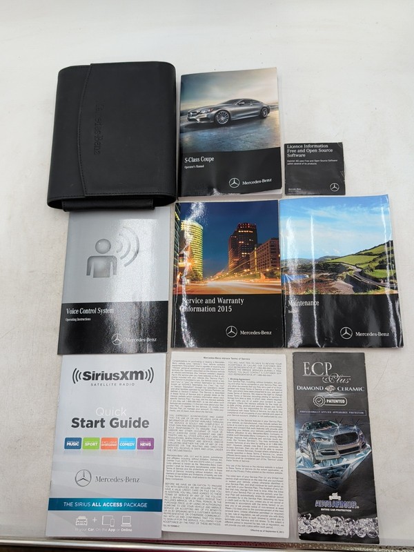 2015 MERCEDES S CLASS COUPE OWNERS MANUAL 500 550 63 65 AMG 4MATICV8 4.7L 5