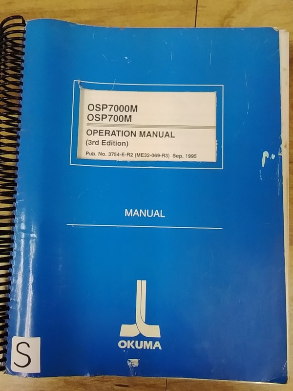Okuma Operation Manual (3rd Edition) 3754-E-R2