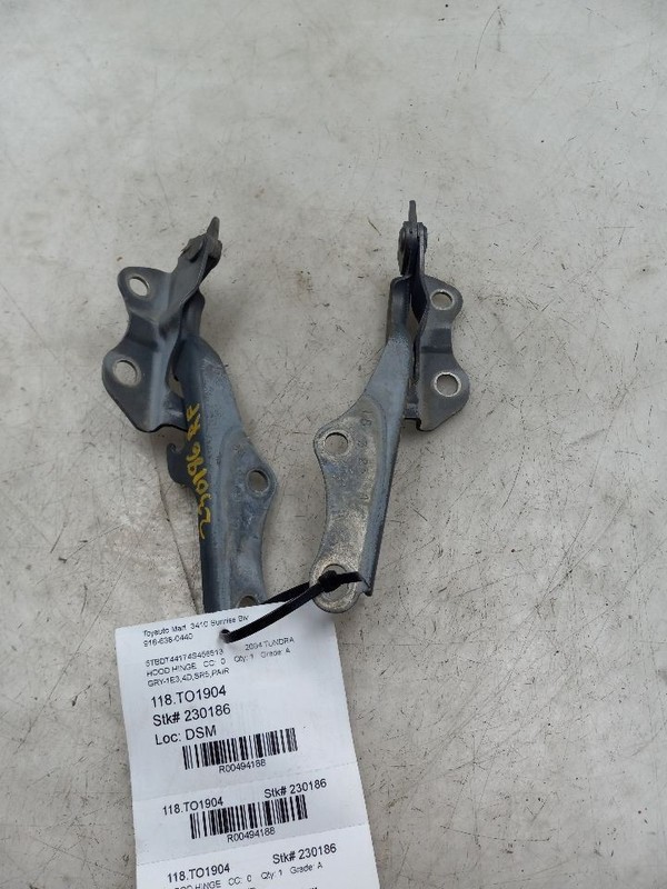 04 TOYOTA TUNDRA SR5 HOOD HINGE PAIR GRY-1E3