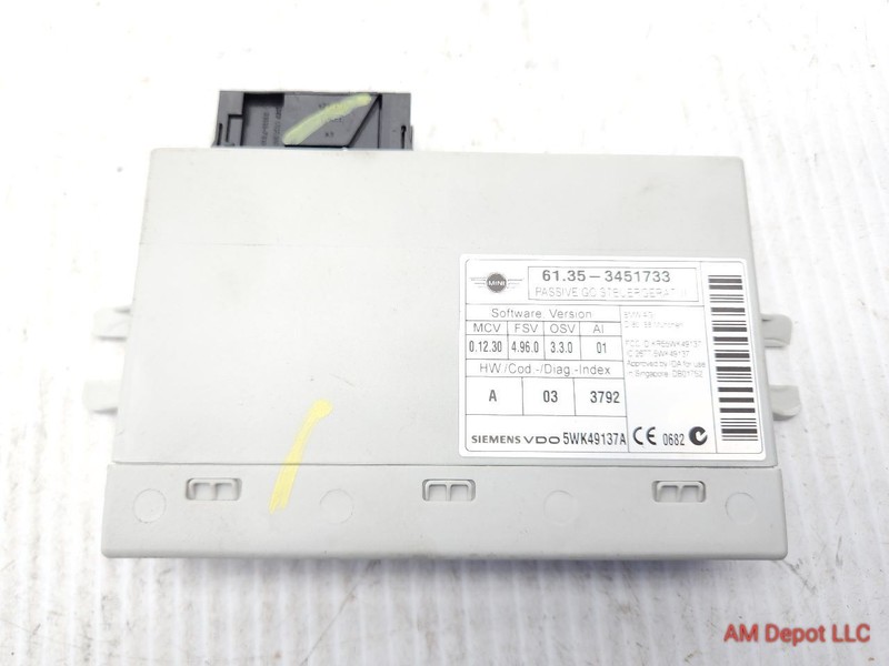 2009 Mini Cooper S R56 R57 R55 R58 R60 Passive Go Comfort Access Control Module