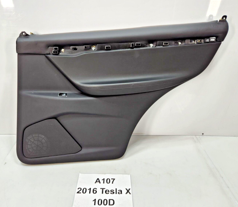 ✅ 16-20 OEM Tesla Model X Rear Right Passenger Side Door Panel Trim Card Assy