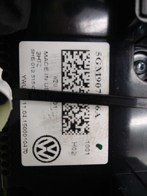 2015 Volkswagen Golf A/C Selector Switch OEM Black 5GM907426AWZU 137K Miles