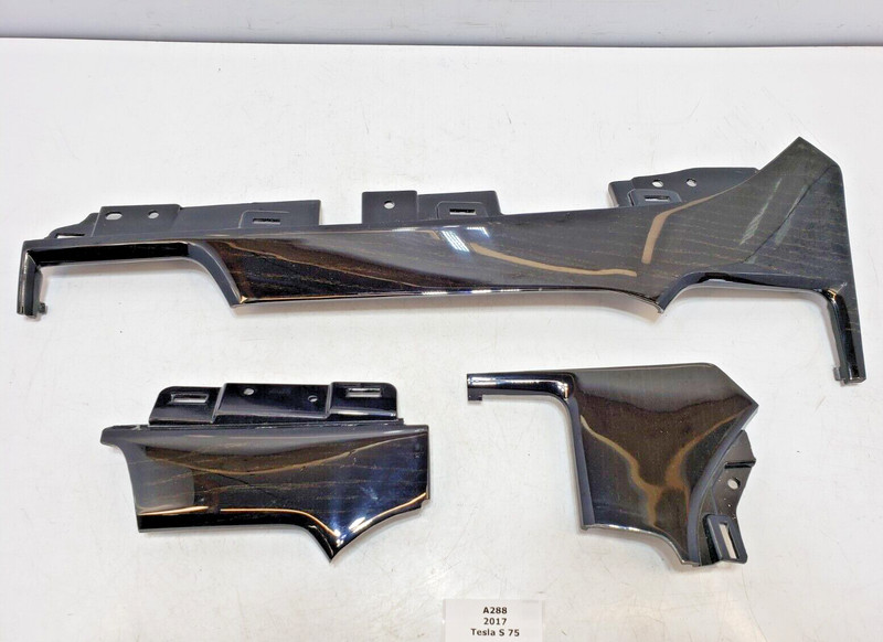 ✅ 2012-2020 OEM Tesla Model S Front Right Left Dashboard Vent Trim Wood SET