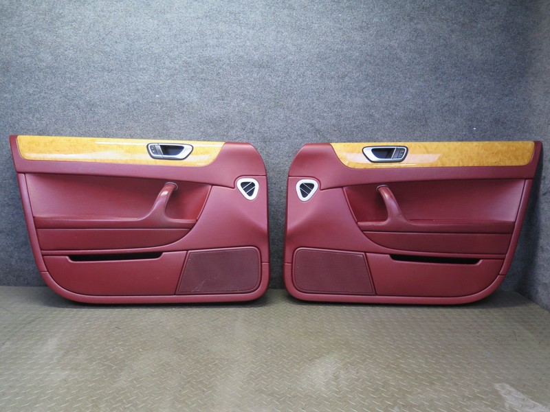 2006-2012 BENTLEY FLYING SPUR FRONT LEFT RIGHT SIDE INTERIOR DOOR PANEL TRIM SET