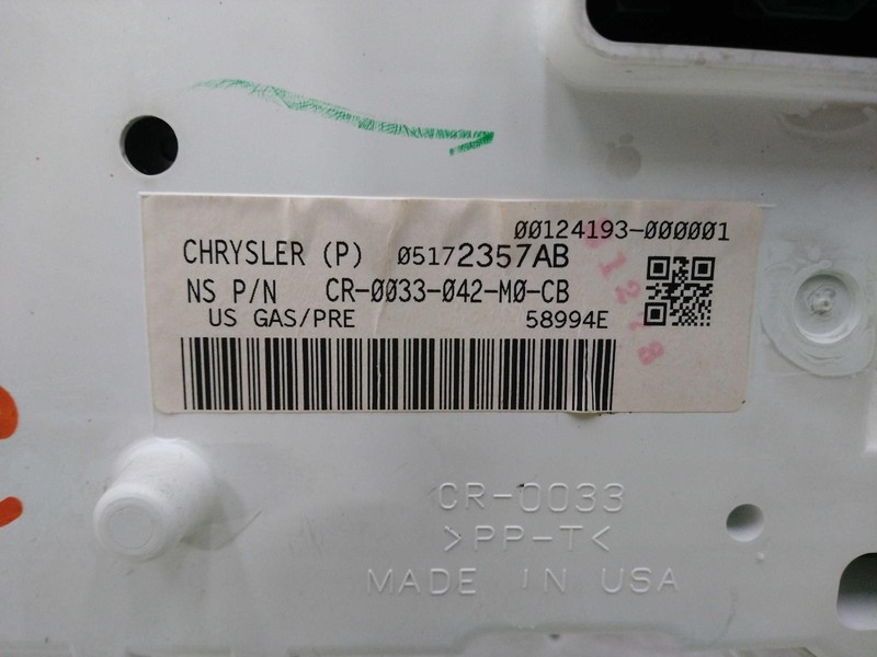 Used Speedometer Gauge fits: 2008 Chrysler Pt cruiser cluster MPH exc. GT 120 MP