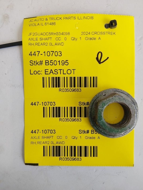 Axle Shaft Rear Axle Gasoline CVT Fits 18-23 XV CROSSTREK 3509683