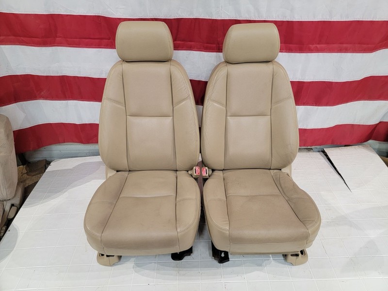 07-14 Tahoe AN3 Cashmere Leather Power Heated Cooled Dual Power Bucket Tracks