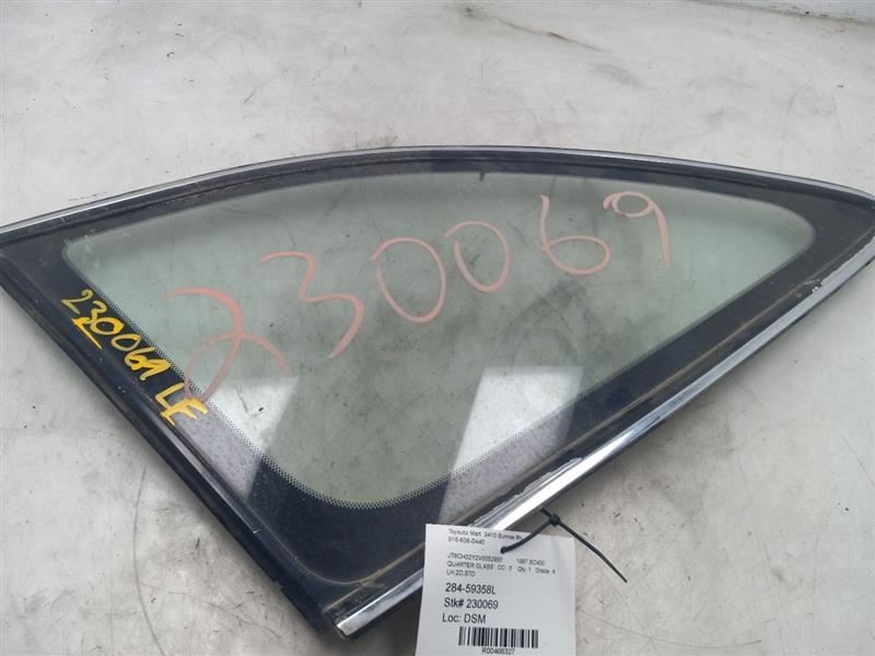 92-00 LEXUS SC400 DRIVER SIDE REAR QUARTER GLASS