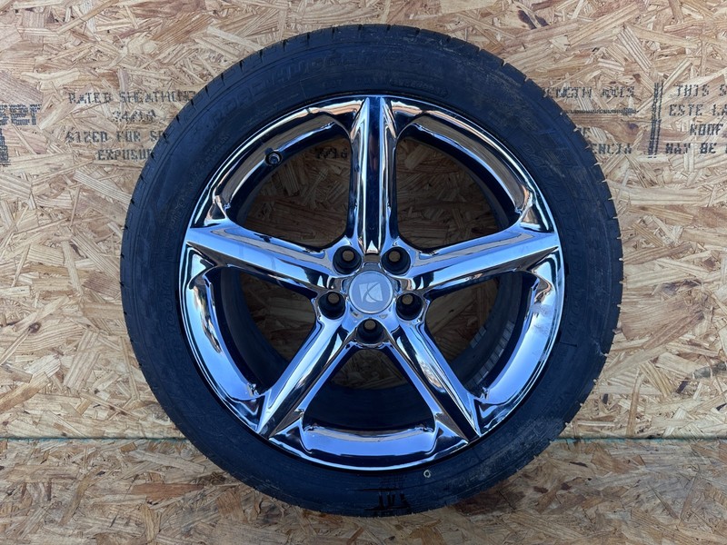 07–08 Saturn Sky Red Line Chrome Alloy ONE Wheel Rim Tire 18" x 8" OEM 69K Miles