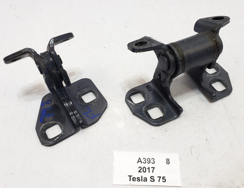 ✅ 12-25 OEM Tesla Model S Front Left Driver Door Hinge Upper Lower Gray SET