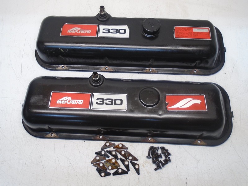 U1 Mercruiser 75591 75592 Rocker Cover Set 330 7.4L