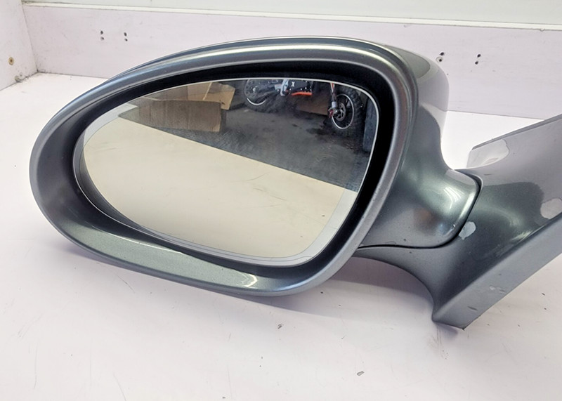 07-09 Mercedes W221 S550 Front Left Driver Side Mirror Door Rear View Blue OEM