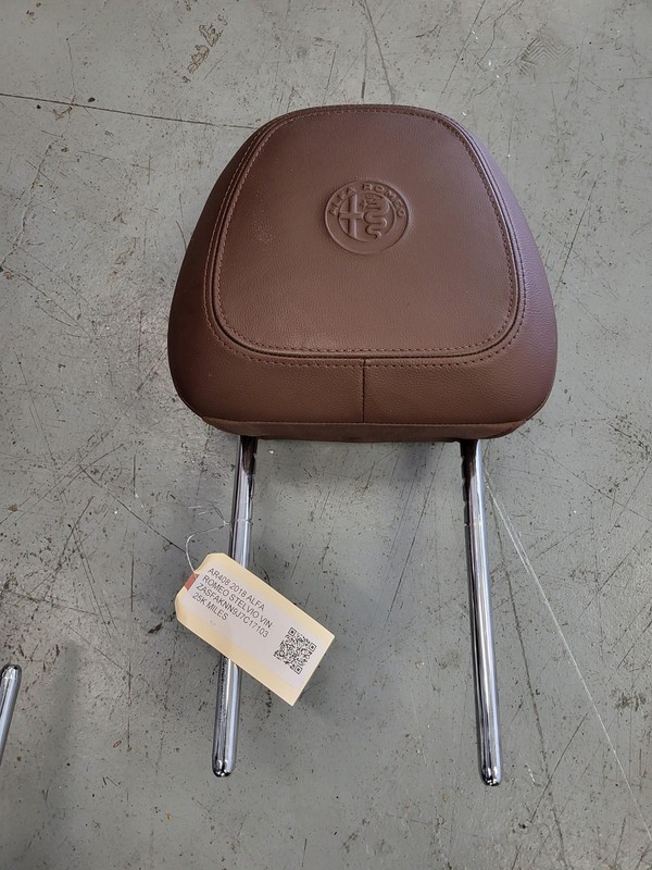 Used Oem Alfa Romeo Front Right Passenger Seat Headrest Leather for Stelvio 2018