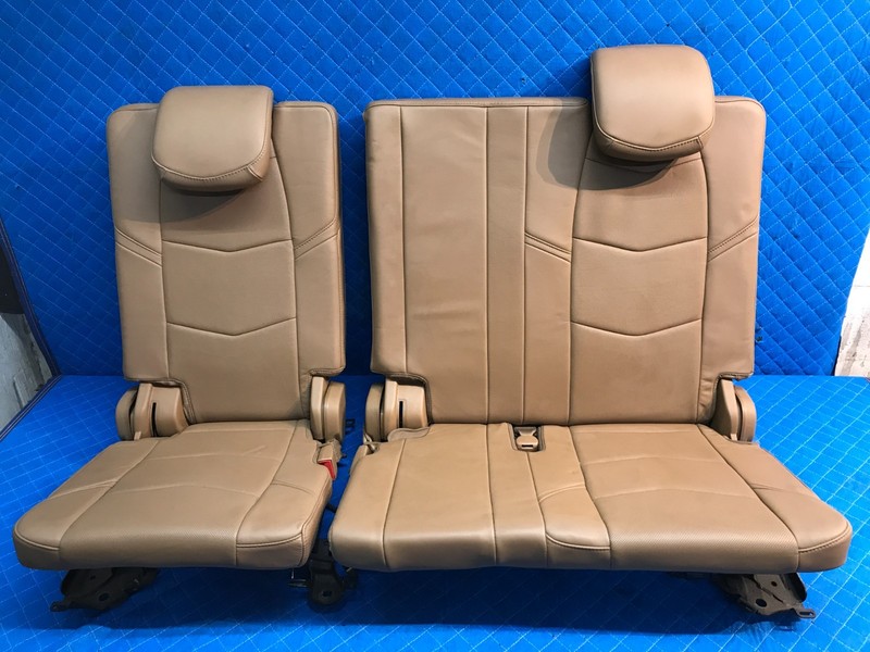 15-20 ESCALADE Brown Leather Rear Backseat Third 3rd Row Back Seat Assembly OEM