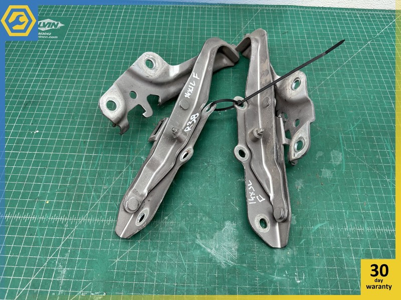 10-19 JAGUAR XJ XJR FRONT LEFT RIGHT HOOD HINGES PAIR SET OEM