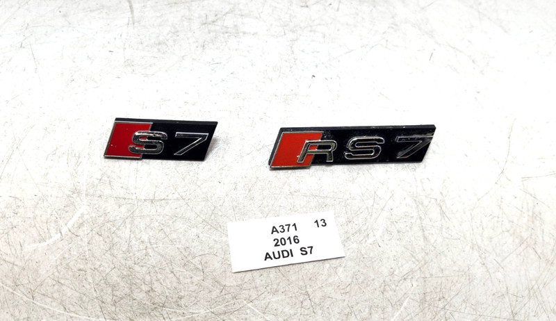 ✅ 13-18 OEM Audi S7 RS7 Front Bumper Grille Emblem Badge Logo Cover SET