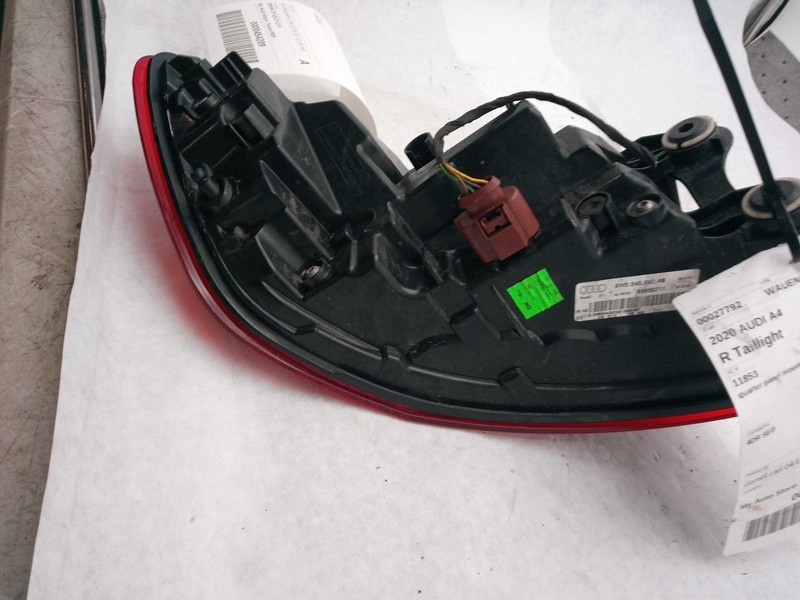 2020 AUDI A4 Right Blue Tail Light Assembly OEM Used 7586124 60K Miles