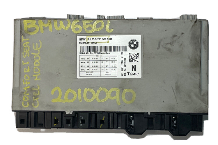 2014 BMW 650I COMFORT SEAT CONTROL MODULE ASSY OEM 613592915089