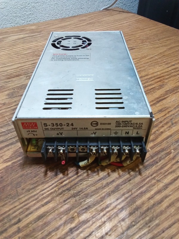 Mean Well S350-24 AC Input 100/120VAC 6.5A 200/240VAC 4.0A DC Output