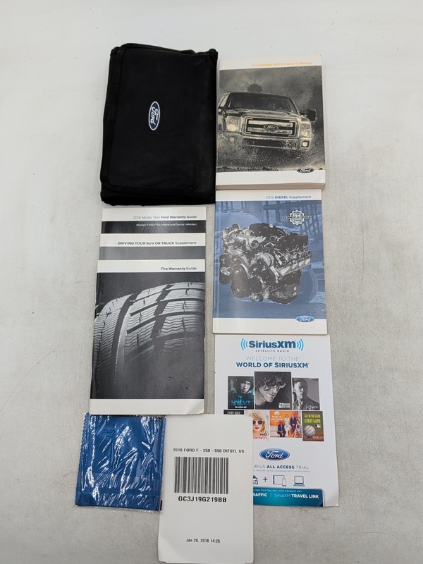 2016 Ford Super Duty Owner’s Manual - Complete Set F 250 350 450 550 Gas Diesel