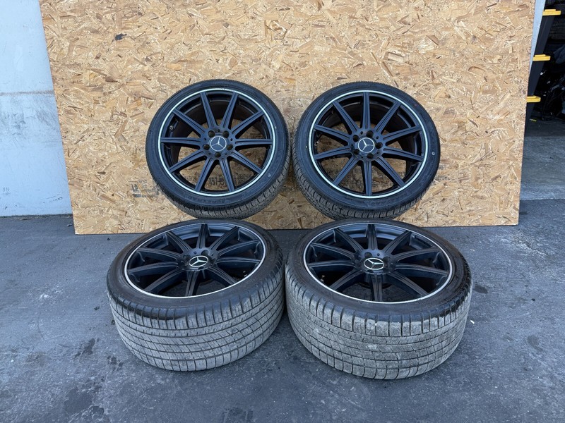 MERCEDES C218 CLS63 W212 E63 10-18 OEM RIMS WHEELS TIRES SET (19"X9" & 19"X9.5")